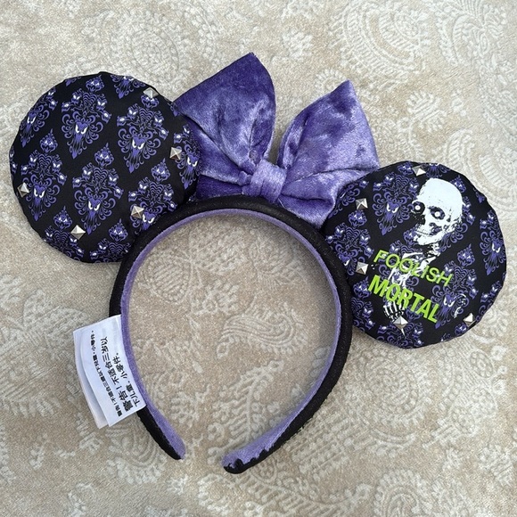 Disney Parks Haunted Mansion Madame Leota Wallpaper Minnie Mouse Ears Headband - Picture 10 of 15